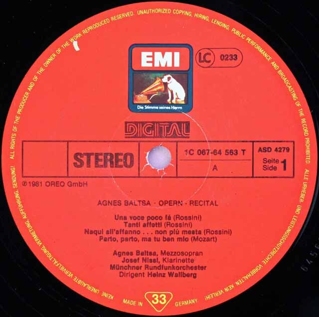 LP レコード バルツァのオペラ・リサイタル 独EMI 3795
