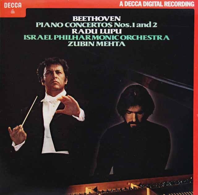ルプー、メータのベートーヴェン/ピアノ協奏曲第1、2番　蘭DECCA　3794　LP レコード