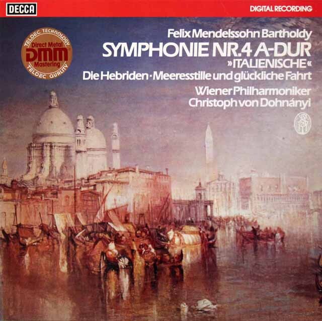 ドホナーニのメンデルスゾーン/交響曲第4番「イタリア」ほか　独DECCA　3794　LP レコード