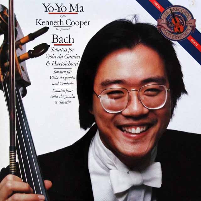 ヨーヨー・マ、クーパーのバッハ/ヴィオラ・ダ・ガンバ・ソナタ集　蘭CBS　3794　LP レコード