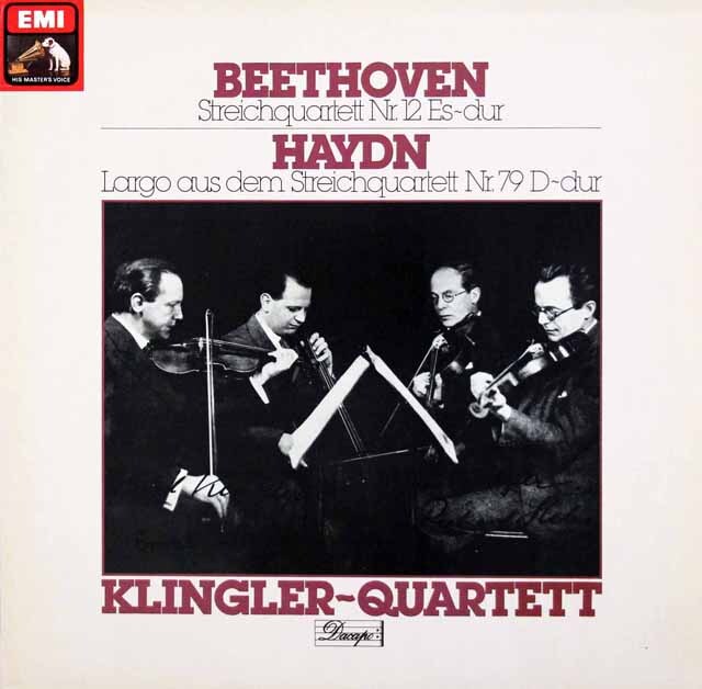 クリングラー四重奏団のベートーヴェン/弦楽四重奏曲第12番ほか　独EMI　3794　LP レコード