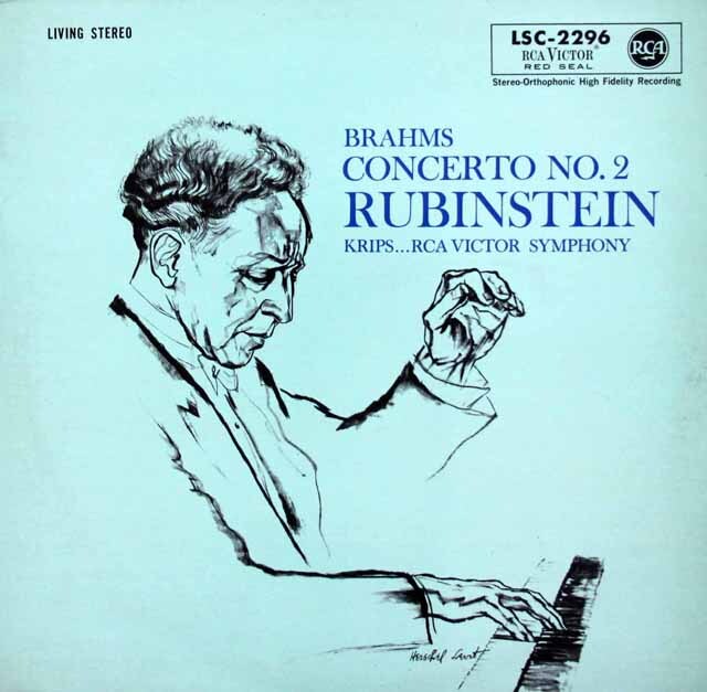ルービンシュタインのブラームス/ピアノ協奏曲第2番　独RCA　3793　LP レコード