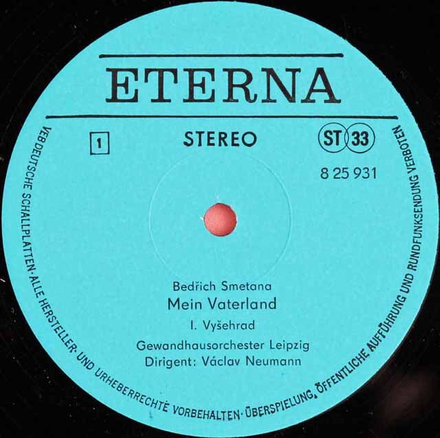 LP レコード ノイマンのスメタナ/連作交響詩「わが祖国」全曲 独ETERNA