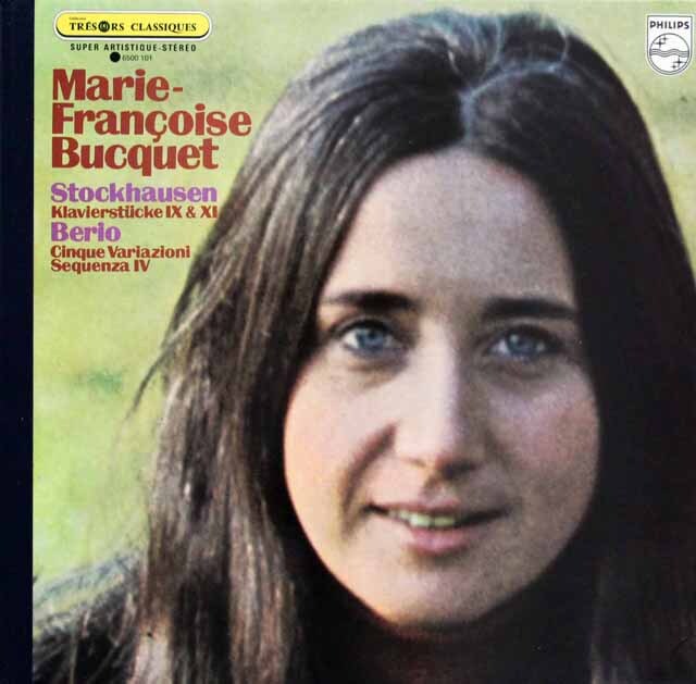 ビュケのシュトックハウゼン、ベリオ/ピアノ作品集　仏PHILIPS　3793　LP レコード