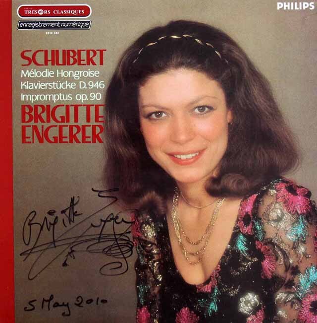 【直筆サイン入り】　エンゲラーのシューベルト/ピアノ作品集　仏PHILIPS　3793　LP レコード