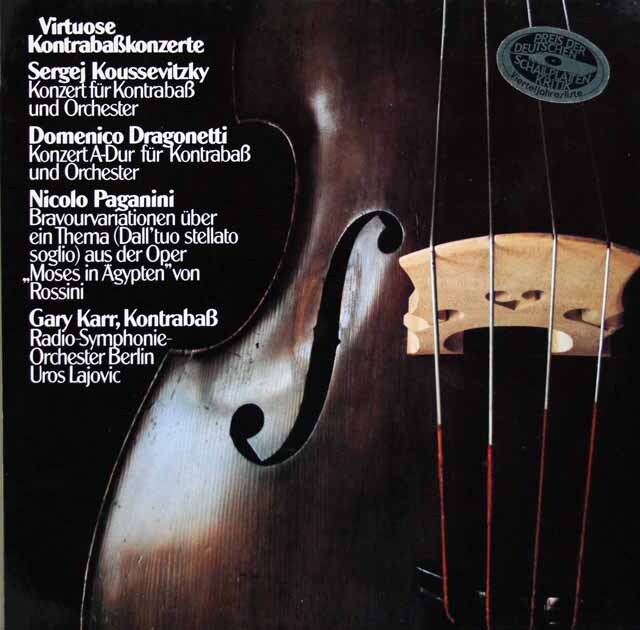 カー、ラヨヴィチのコントラバス名演集　独Schwann Musica Mundi　3793　LP レコード