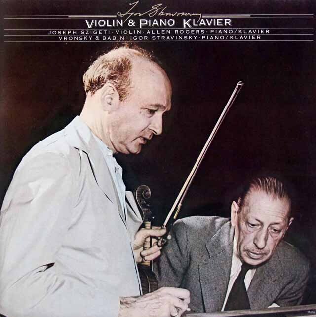 シゲティ&ストラヴィンスキーの自作自演/「パストラーレ」ほか　独CBS　3793　LP レコード
