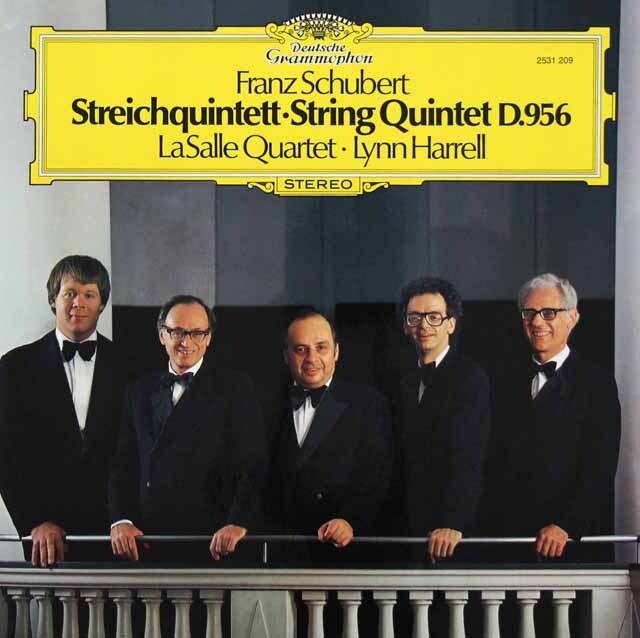 ラサール四重奏団、ハレルのシューベルト/弦楽五重奏曲　独DGG　3793　LP レコード