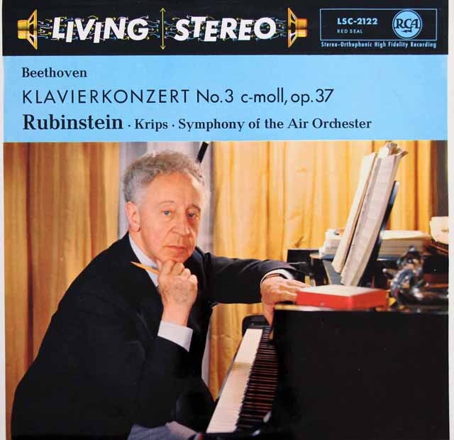【独最初期盤】　ルービンシュタインのベートーヴェン/ピアノ協奏曲 第3番　独RCA　3793　LP レコード