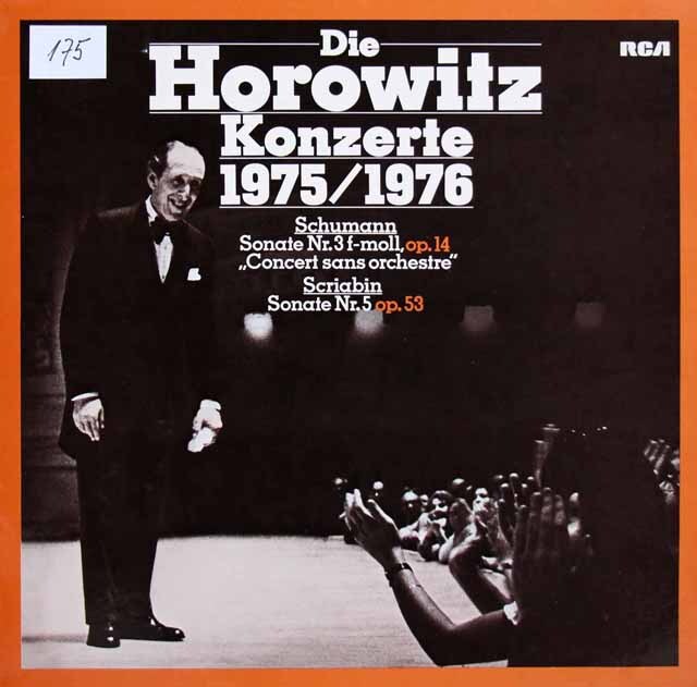 ホロヴィッツのシューマン/ピアノソナタ第3番ほか　独RCA　3793　LP レコード