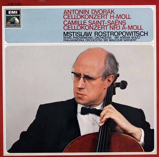 ロストロポーヴィチのドヴォルザーク/チェロ協奏曲ほか　独EMI　3899　LP レコード
