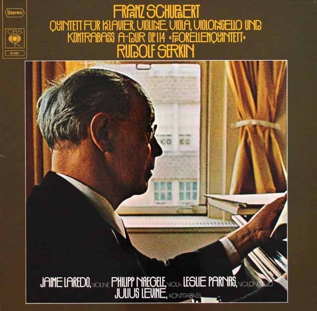 ゼルキンらのシューベルト/ピアノ五重奏曲「鱒」　独CBS　3899　LP レコード