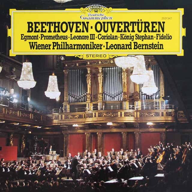 バーンスタインのベートーヴェン/序曲集　独DGG　3899　LP レコード
