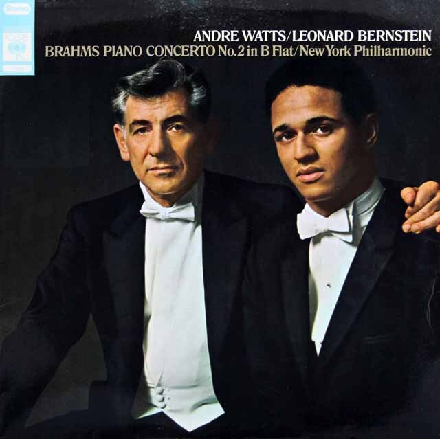 ワッツ、バーンスタインのブラームス/ピアノ協奏曲第2番　英CBS　3899　LPレコード