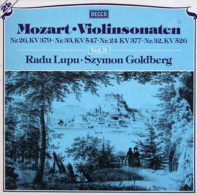 ルプー、ゴールドベルクのモーツァルト/ヴァイオリンソナタ集 vol.3　独DECCA　3411　LP レコード
