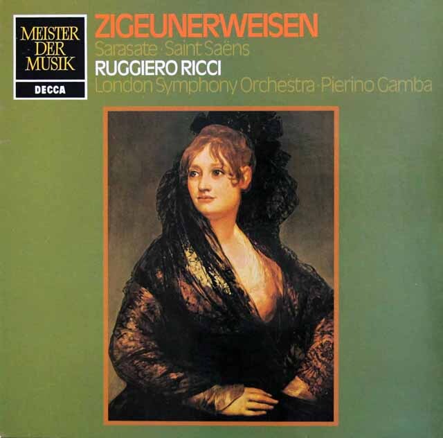 リッチ、ガンバのサラサーテ/ツィゴイネルワイゼン　独DECCA　3898　LP レコード