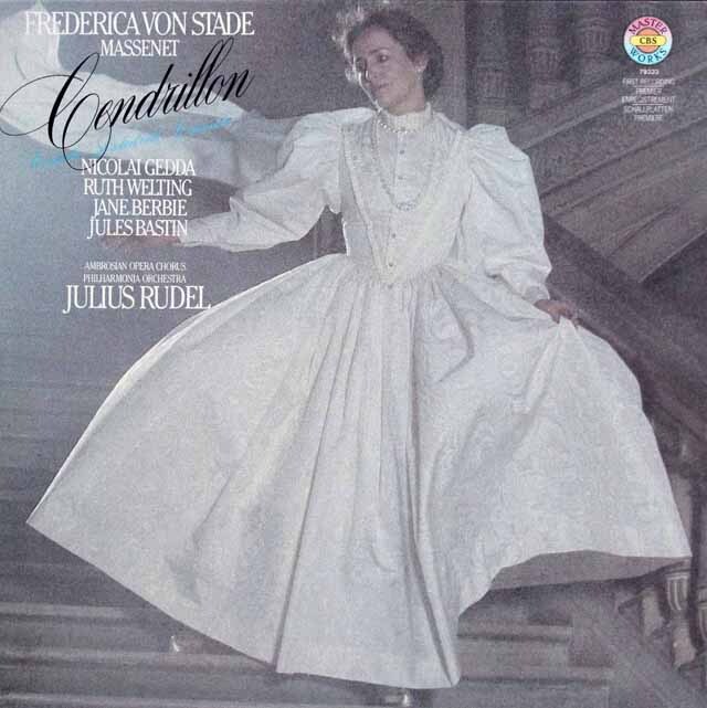 LP レコード シュターデ、ゲッダ、ルーデルのマスネ/歌劇「サンドリヨン（シンデレラ）」全曲 独CBS 3411