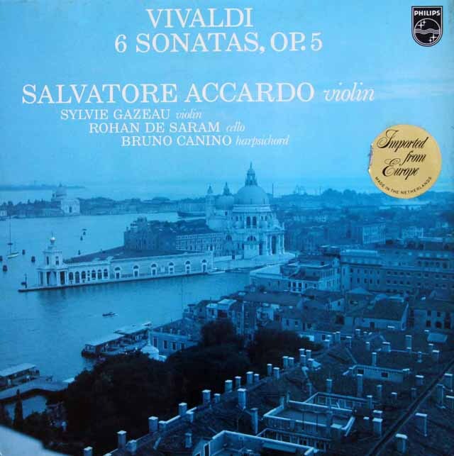 アッカルド、イ・ムジチらのヴィヴァルディ/6つのソナタ 作品5　蘭PHILIPS　3898　LP レコード