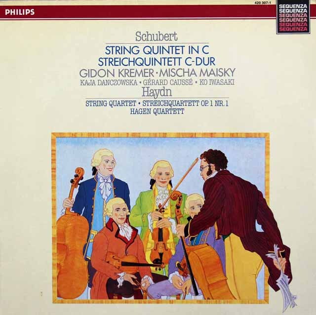 クレーメルらのシューベルト/弦楽五重奏曲ほか　蘭PHILIPS　3412　LP レコード