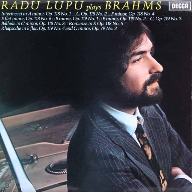 【オリジナル盤】　ルプーのブラームス/ピアノ作品集　英DECCA　3414　LP レコード