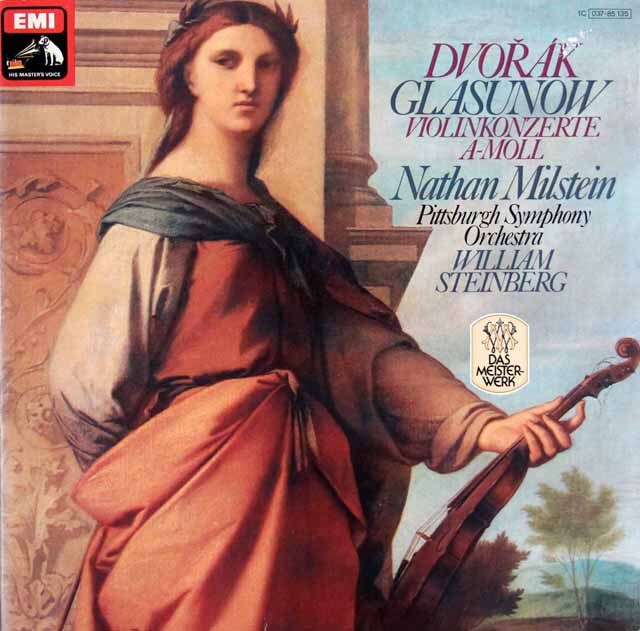 ミルシュタインのドヴォルザーク、グラズノフ/ヴァイオリン協奏曲集　独EMI　3415　LP レコード
