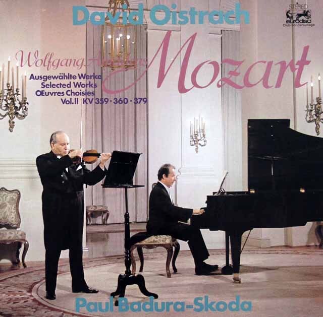 オイストラフ、バドゥラ＝スコダのモーツァルト/ヴァイオリンとピアノのための作品集　独eurodisc　3896　LP レコード