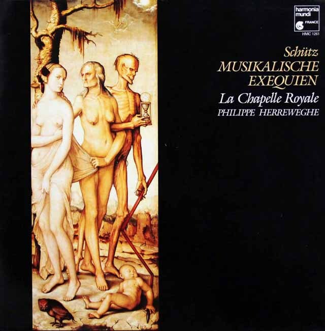 ヘレヴェッヘのシュッツ/ムジカーリッシェ・エクセークヴィエン（音楽による葬儀）　仏HM　3417　LP レコード