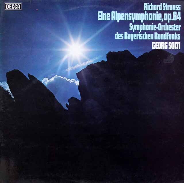 ショルティのR.シュトラウス/アルプス交響曲　独DECCA　3896　LP レコード