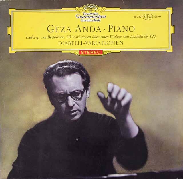 LP レコード 【赤ステレオ/独最初期盤】 アンダのベートーヴェン/ディアベリ変奏曲 独DGG 3418