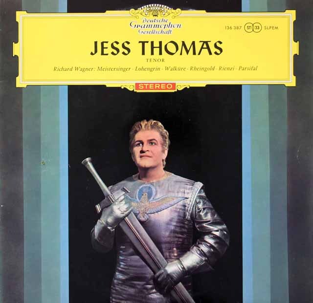 【赤ステレオ、独最初期盤】　ジェス・トーマスのワーグナー/アリア集　独DGG　3896　LP レコード