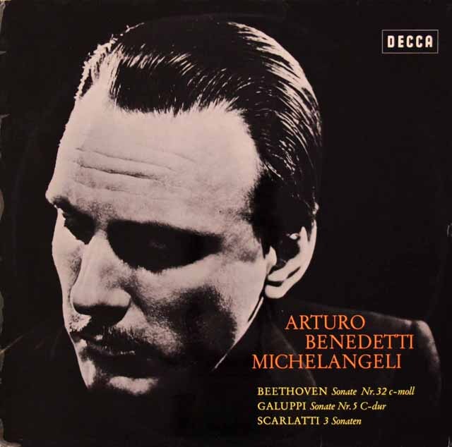 ミケランジェリのベートーヴェン、ガルッピ、スカルラッティ/ソナタ集　独DECCA　3419　LP レコード