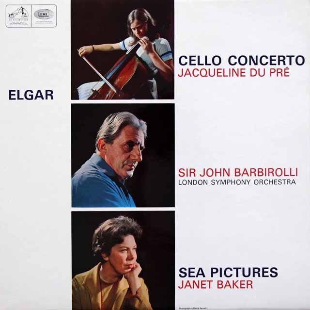【オリジナル盤】 デュ・プレ、バルビローリのエルガー/チェロ協奏曲ほか 英EMI 3421 LP レコード