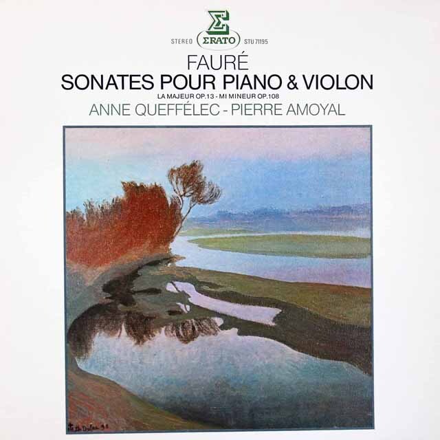 【直筆サイン入り】　ケフェレック、アモイヤルのフォーレ/ヴァイオリンソナタ第1、2番　仏ERATO　3423　LP レコード