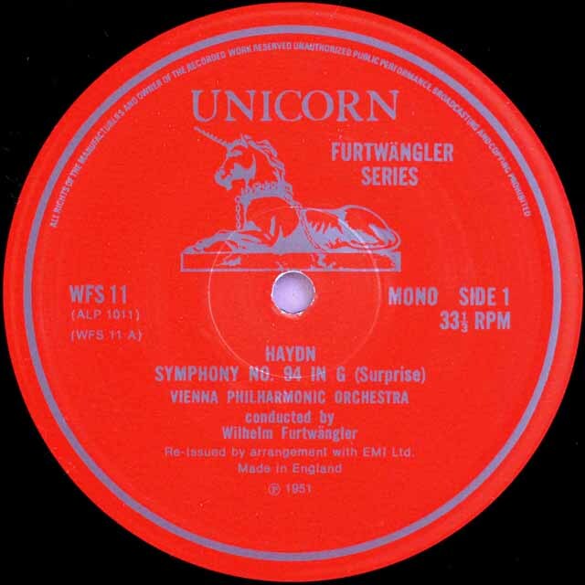 LP レコード フルトヴェングラーのハイドン/交響曲第94番「驚愕