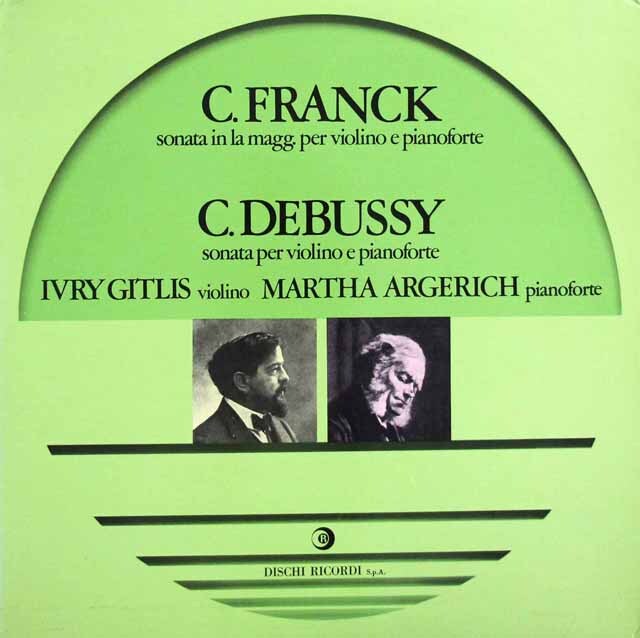 アルゲリッチ、ギトリスのフランク、ドビュッシー/ヴァイオリン・ソナタ集　伊DISCHI RICORDI　3423　LP レコード