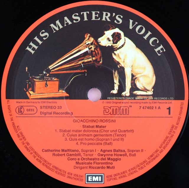 LP レコード ムーティのロッシーニ/「スターバト・マーテル」 独