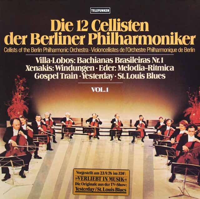 ベルリン・フィルの12人のチェロ奏者たち vol.1　独TELEFUNKEN　3430　LP レコード