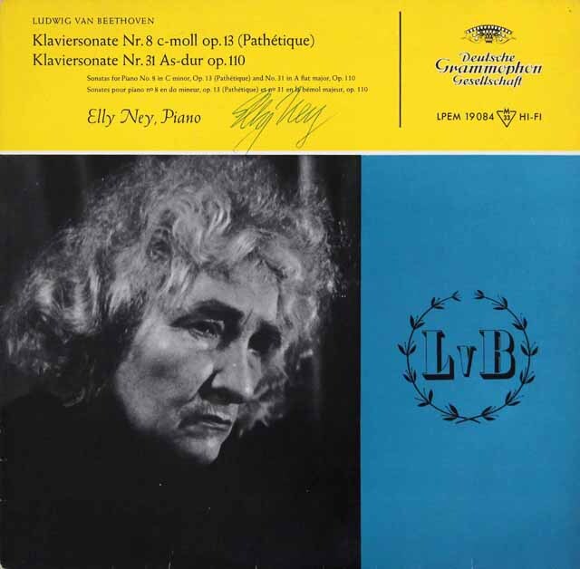 【直筆サイン入り】　ナイのベートーヴェン/ピアノソナタ第8番「悲愴」、第31番　 独DGG　3431　LP レコード