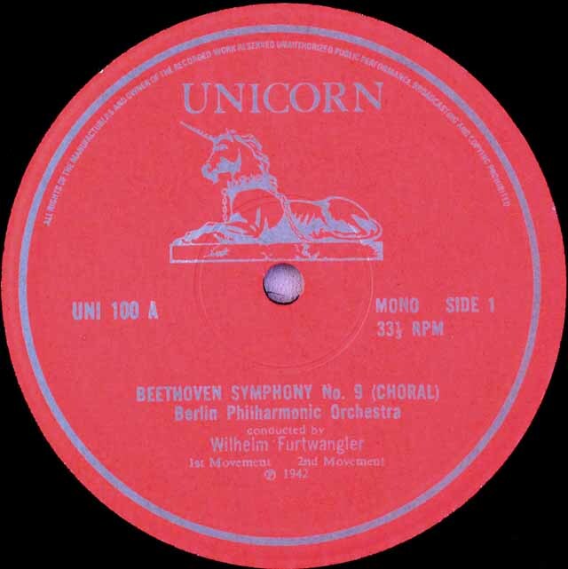 LP レコード フルトヴェングラーのベートーヴェン/交響曲第9番「合唱