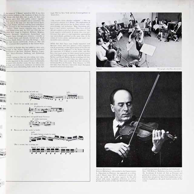 ミケルッチ、イ・ムジチ合奏団のヴィヴァルディ/「四季」 英PHILIPS 3433 LP レコード