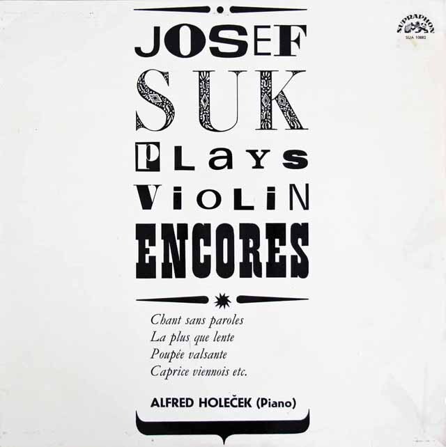 スーク&ホレチェクのクライスラー/ウィーン奇想曲ほか小品集　チェコスロヴァキアSUPRAPHON　3434　LP レコード