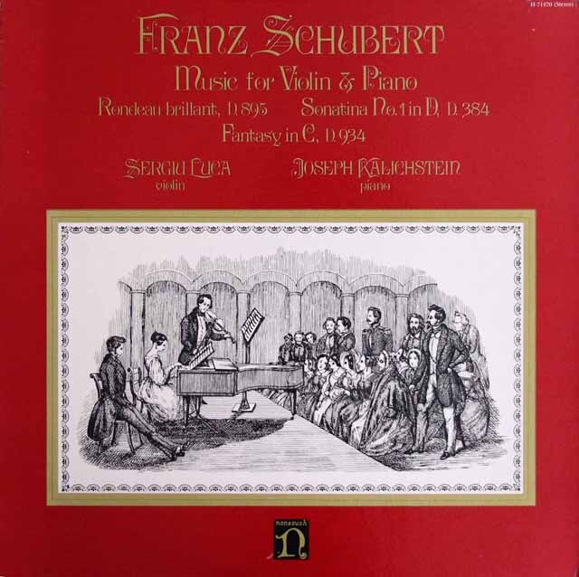 ルカ＆カリヒスタインのシューベルト/華麗なるロンド ほか　★長岡鉄男の外盤A級セレクション第1巻38 掲載盤　米nonesuch　3434　LP レコード