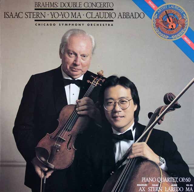 スターン、ヨーヨー・マ、アバドのブラームス/ブラームス/二重協奏曲ほか　蘭CBS　3435　LP レコード