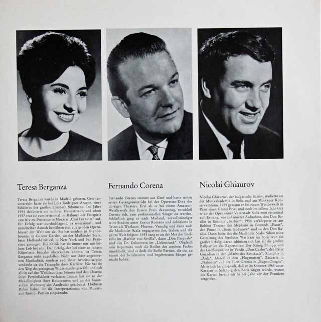 LP レコード ベルガンサ、ヴァルヴィーゾのロッシーニ/「セビリアの理髪師」全曲 独DECCA 3435