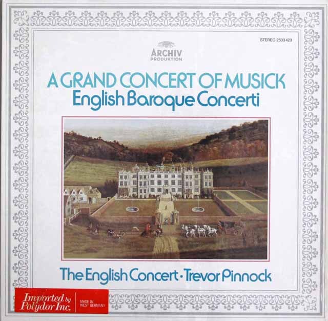 ピノックの英国バロック協奏曲集　独ARCHIV　3437　LP レコード