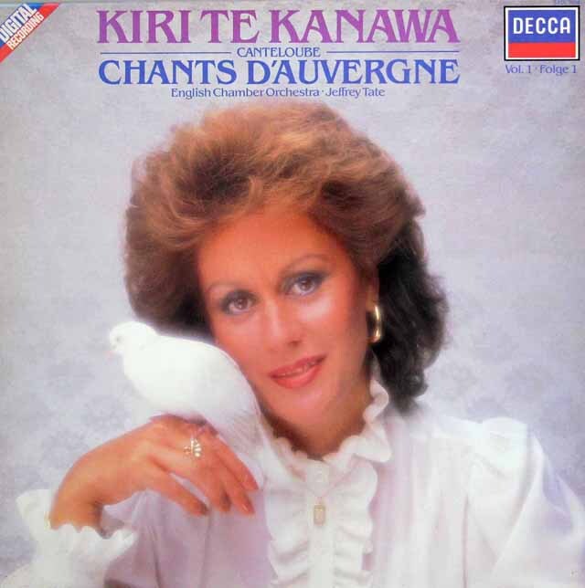 キリ・テ・カナワ、テイトのカントルーブ/「オーベルニュの歌」（全27曲）ほか　蘭DECCA　3438　LP レコード