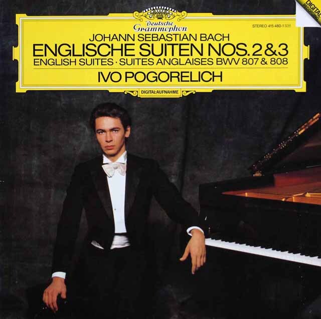 ポゴレリチのバッハ/イギリス組曲第2番&3番　独DGG　3439　LP レコード