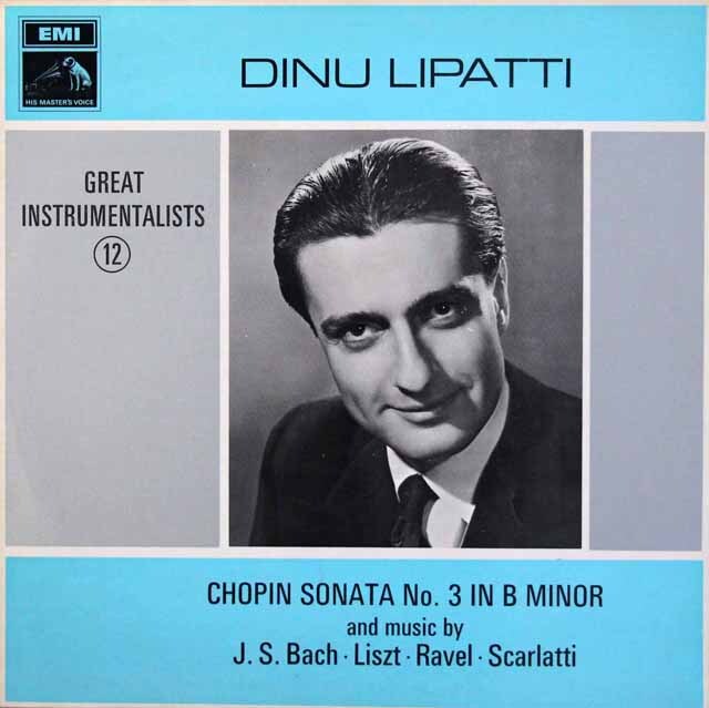 リパッティのショパン/ピアノソナタ第3番ほか　英EMI　3440　LP レコード