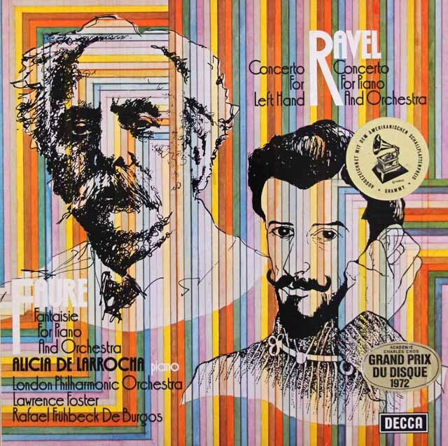 LP レコード ラローチャ&ブルゴスのラヴェル/左手のためのピアノ協奏曲ほか 英DECCA 3440