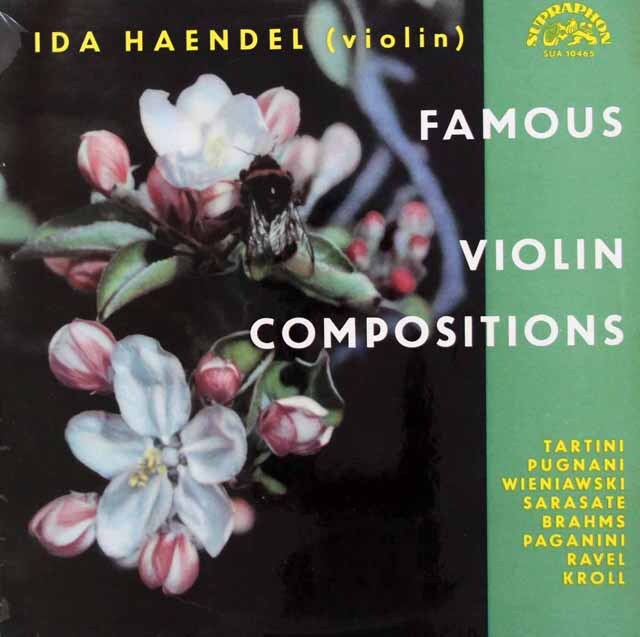 【モノラル】　イダ・ヘンデル&ホレチェクのサラサーテ/「ツィゴイネルワイゼン」ほか　チェコSUPRAPHON　3737　LP レコード